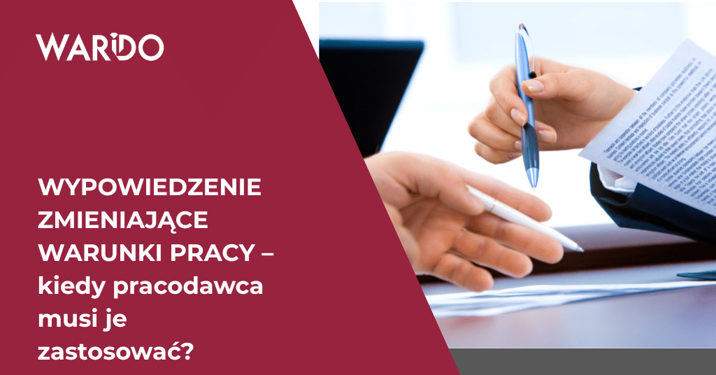 Wypowiedzenie zmieniające warunki pracy