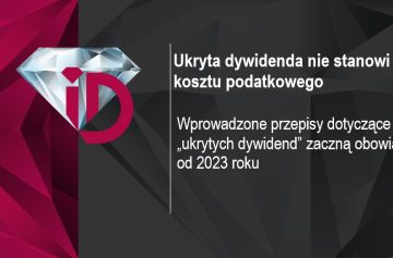 Ukryta dywidenda nie stanowi kosztu podatkowego